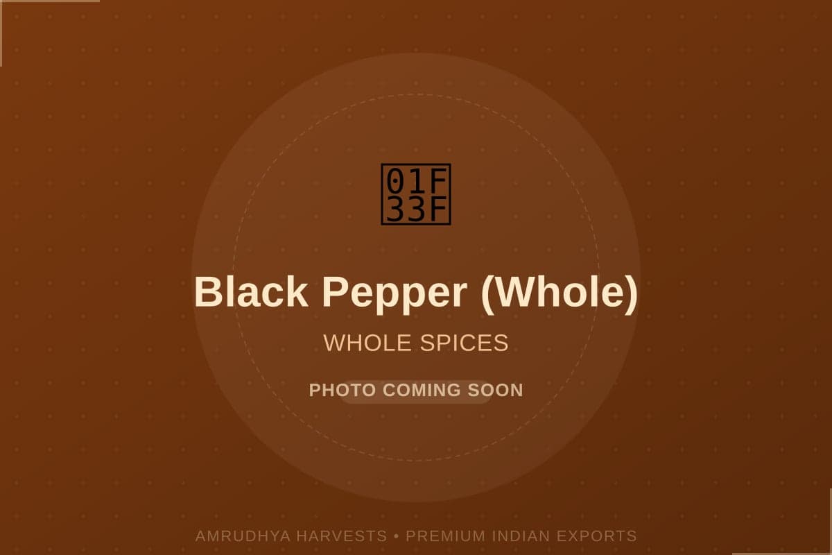 Black Pepper (Whole) - bulk export from India