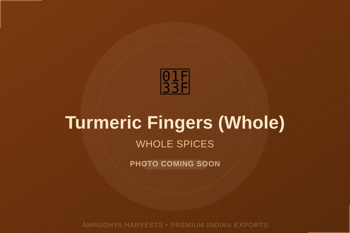 Turmeric Fingers (Whole) - bulk export from India